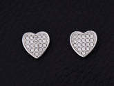 Heart zircon 925 silver studs