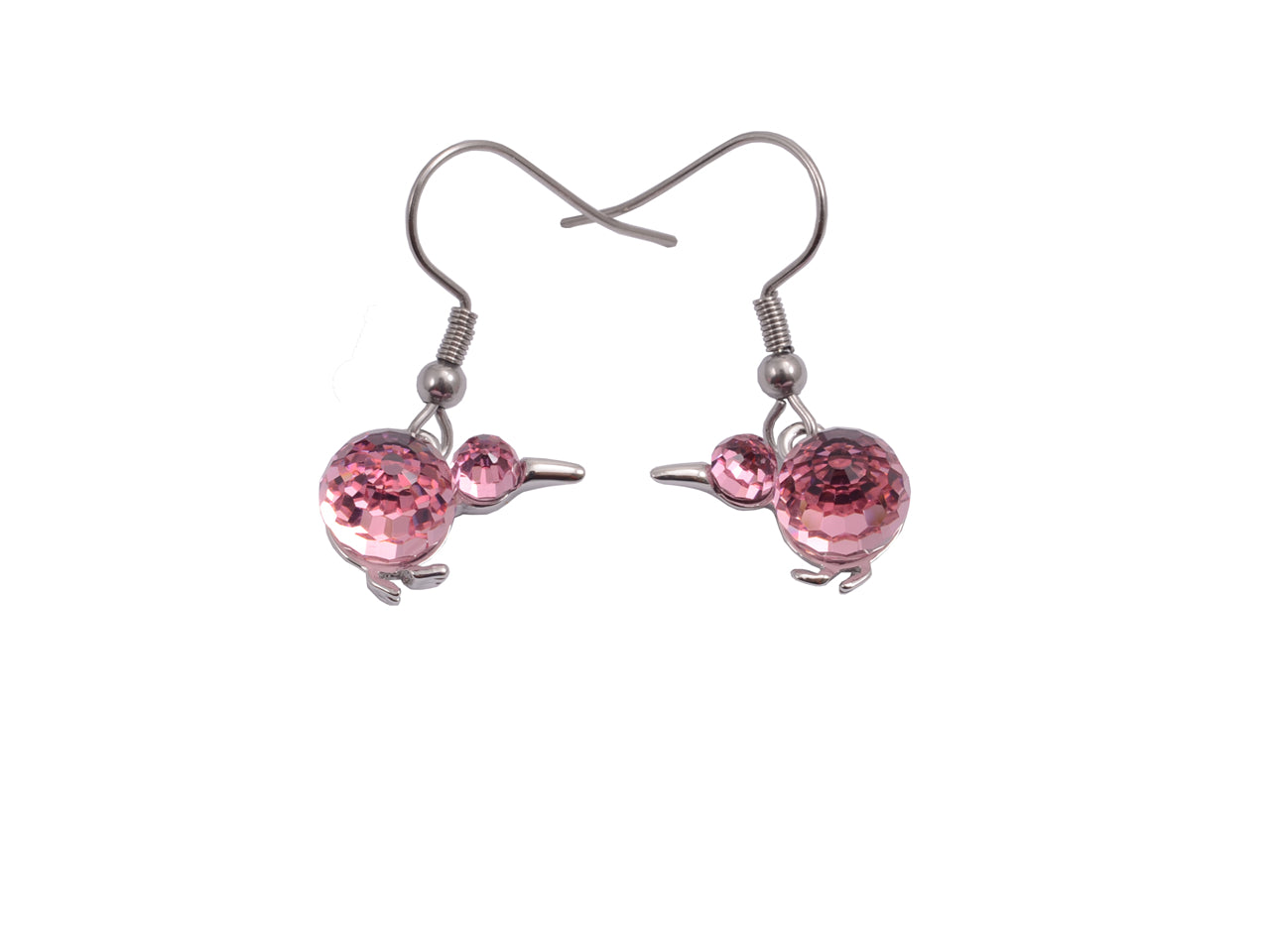 Boxed kiwi rhodium earrings with Crystal from Swarovski