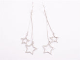 Boxed fashion 925 sterling silver stars earrings