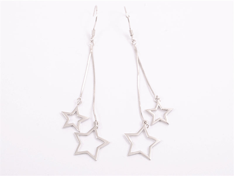 Boxed fashion 925 sterling silver stars earrings