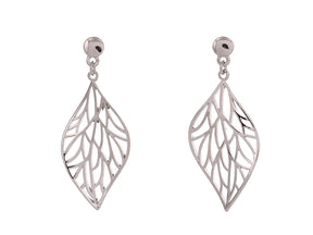 Boxed big leaf earrings