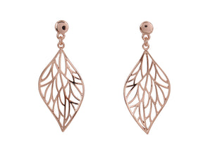 Boxed big leaf earrings