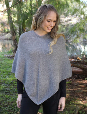Merino Possum Plain Poncho