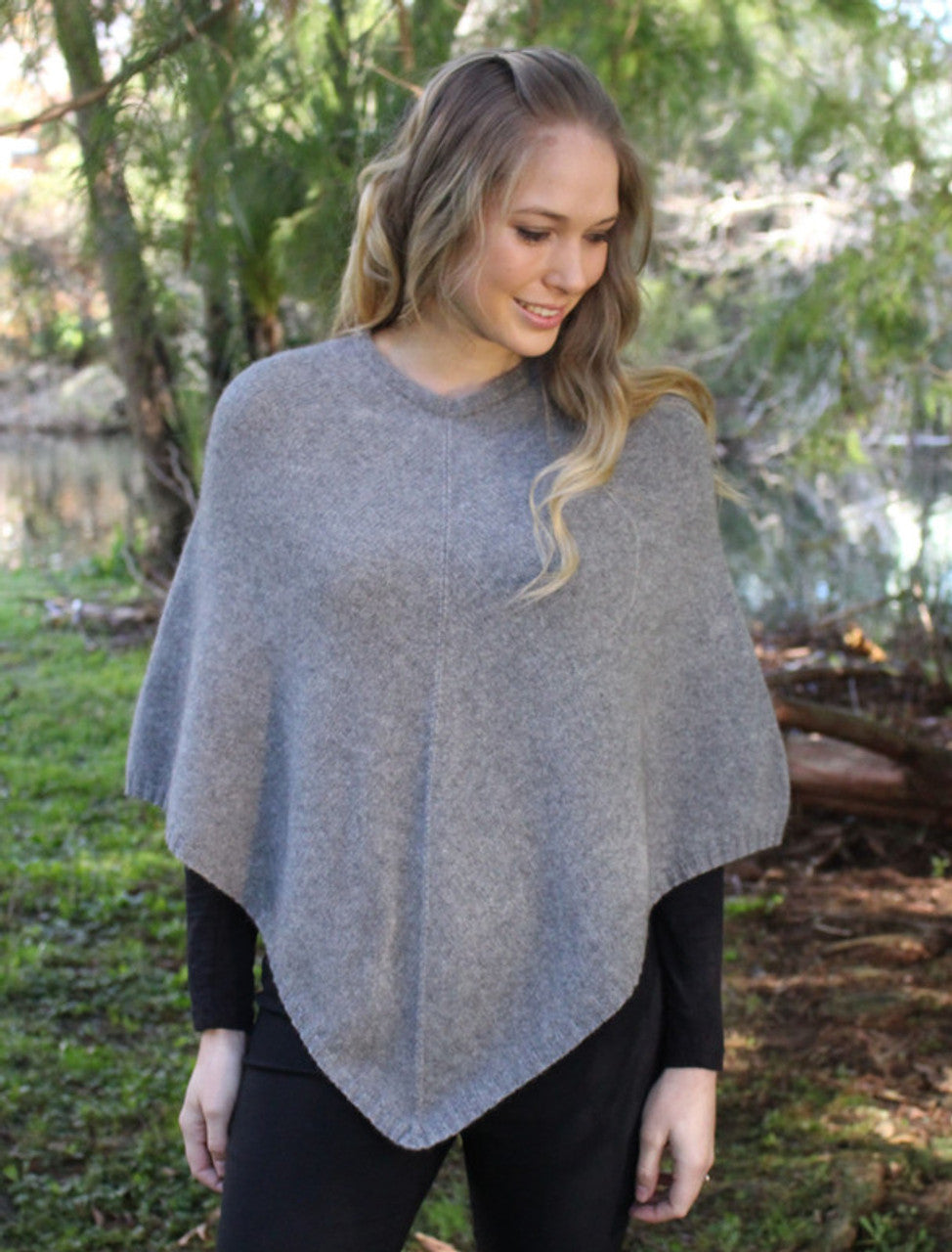 Merino Possum Plain Poncho
