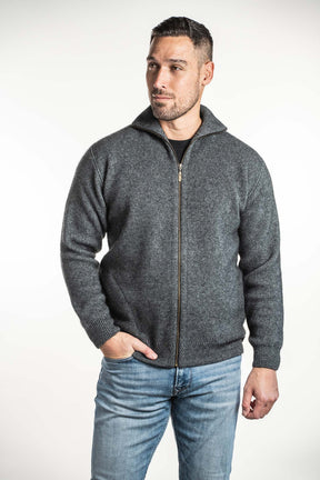 Merino Possum Zip Thru Collar Jacket