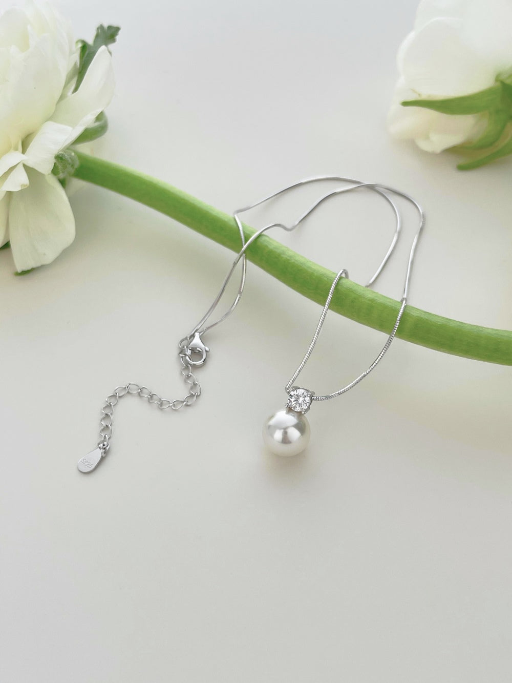 925 Silver Pearl Necklace