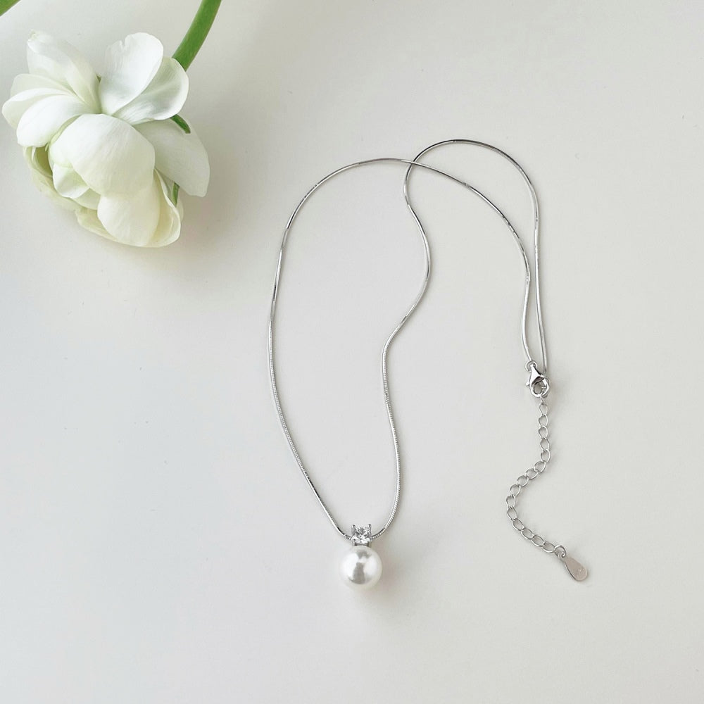 925 Silver Pearl Necklace
