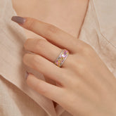 925 Silver Multi-Color Ring