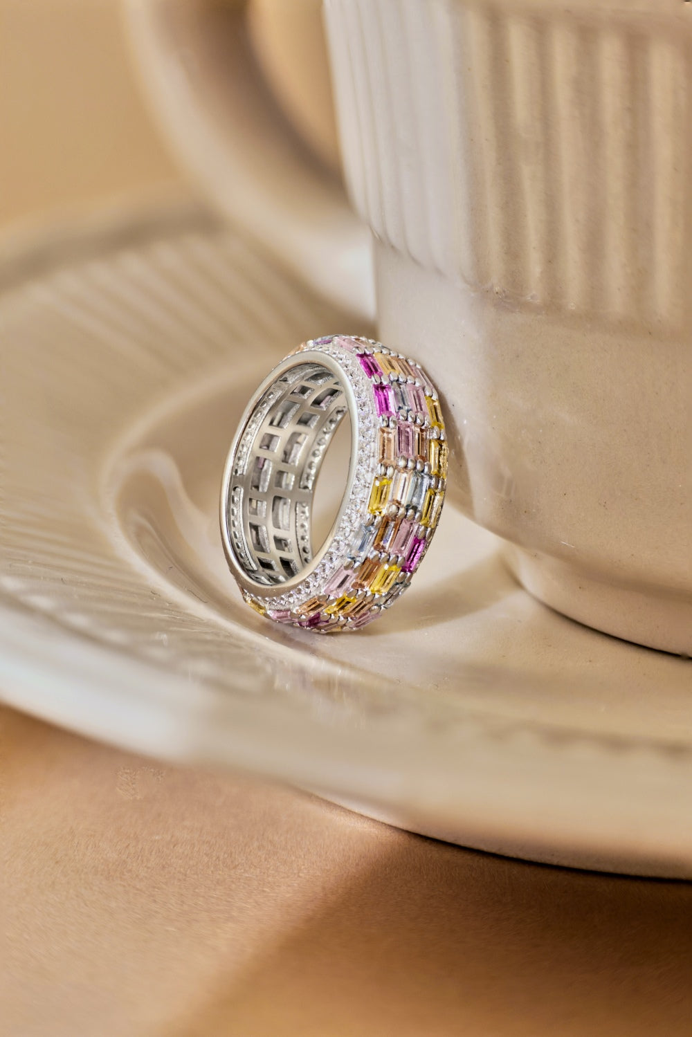925 Silver Multi-Color Ring