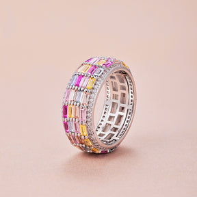 925 Silver Multi-Color Ring