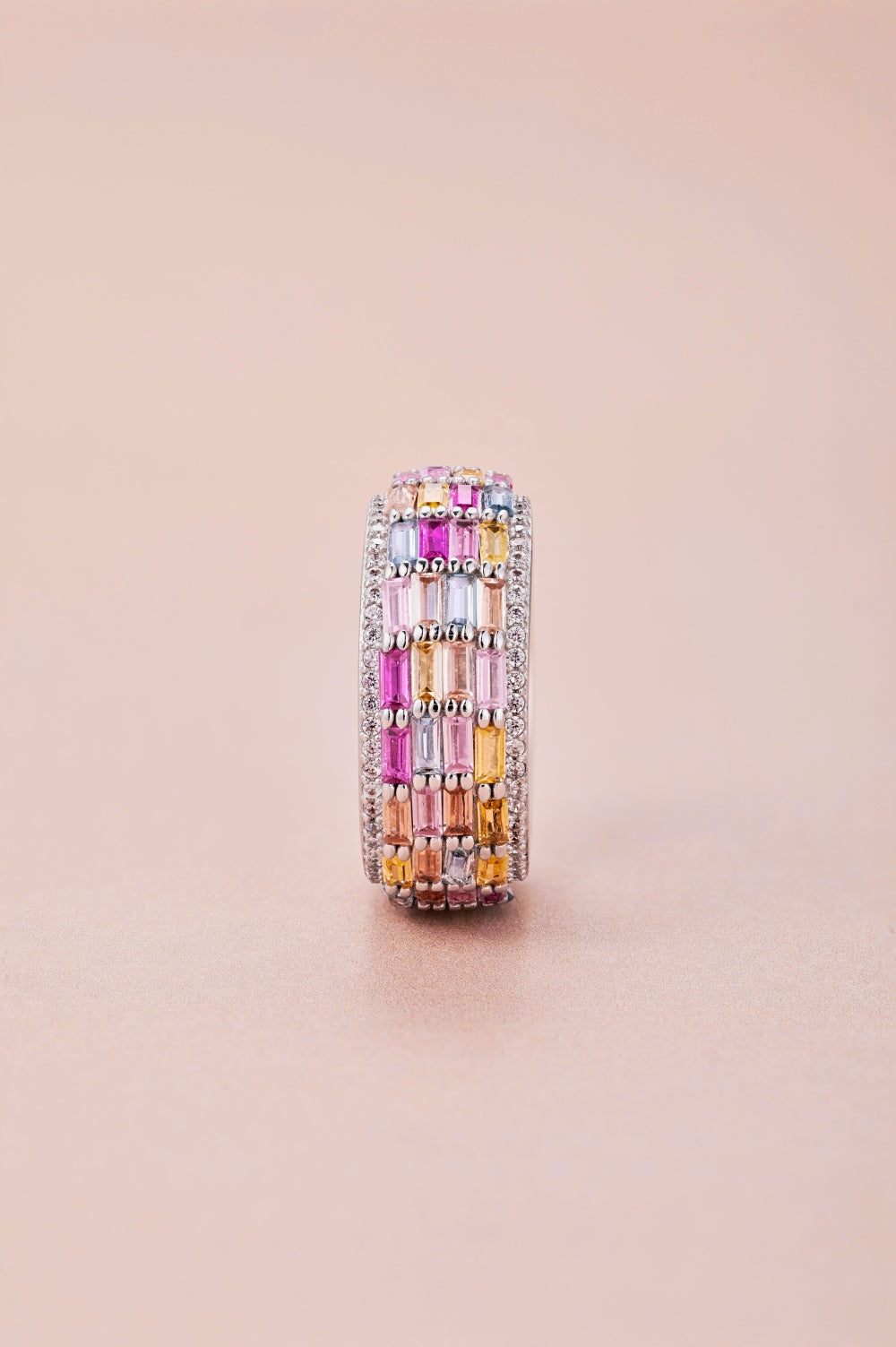 925 Silver Multi-Color Ring