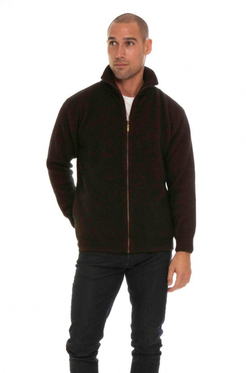 Merino Possum Zip Thru Collar Jacket